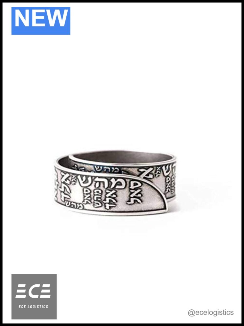 72 Names of God Silver Plated Brass Adjustable Kabbalah Ring Handmade Israel